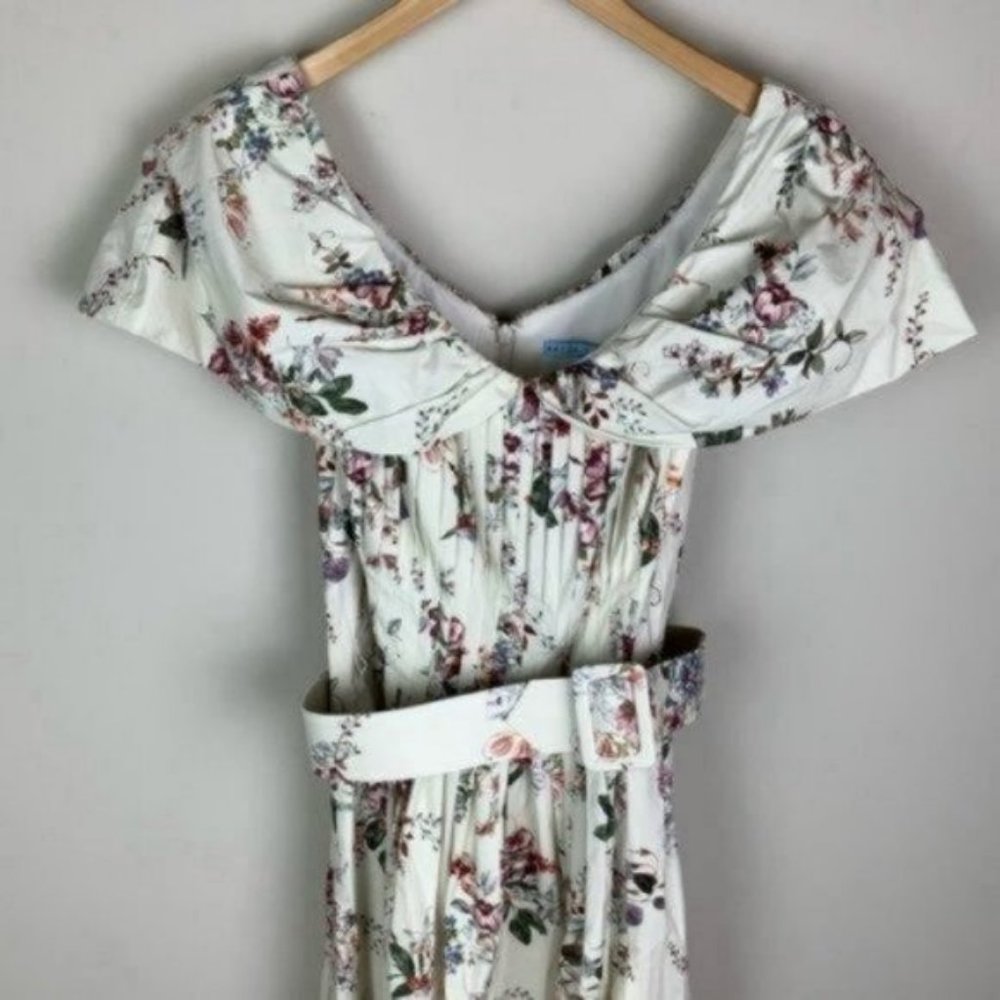 Antonio Melani Raj Poplin Floral Vintage Dress - Picture 6 of 10
